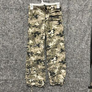 Squeeze New York Pants Women 8 Camouflage Ankle Straight Button Casual